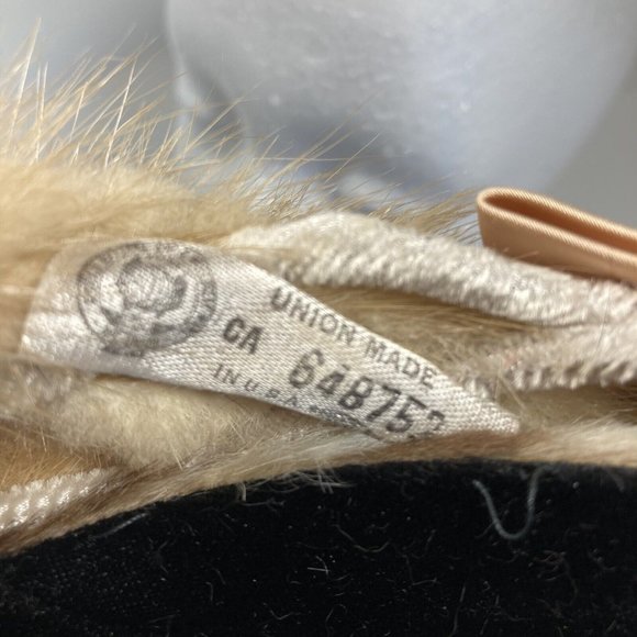 Vintage Lenore Marshall Blond Fur Open Crown Womans Hat 1950s - Picture 10 of 13